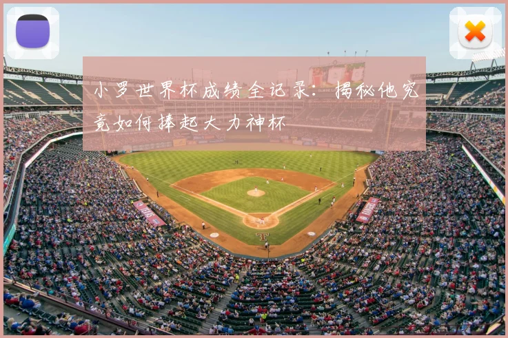 小罗世界杯成绩全记录：揭秘他究竟如何捧起大力神杯